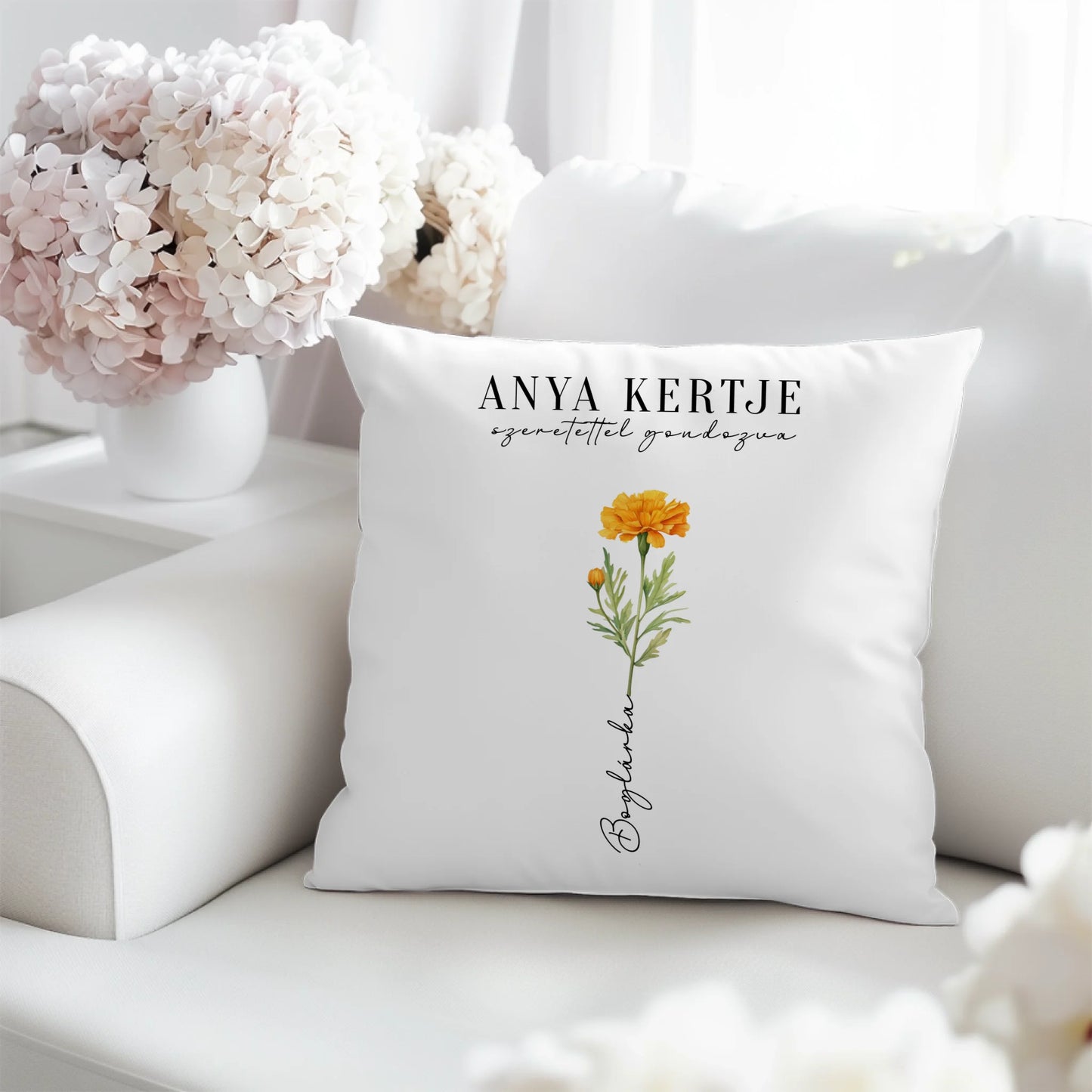 Anya-Mama Kertje Párna - Születési Hónapok Virágaival