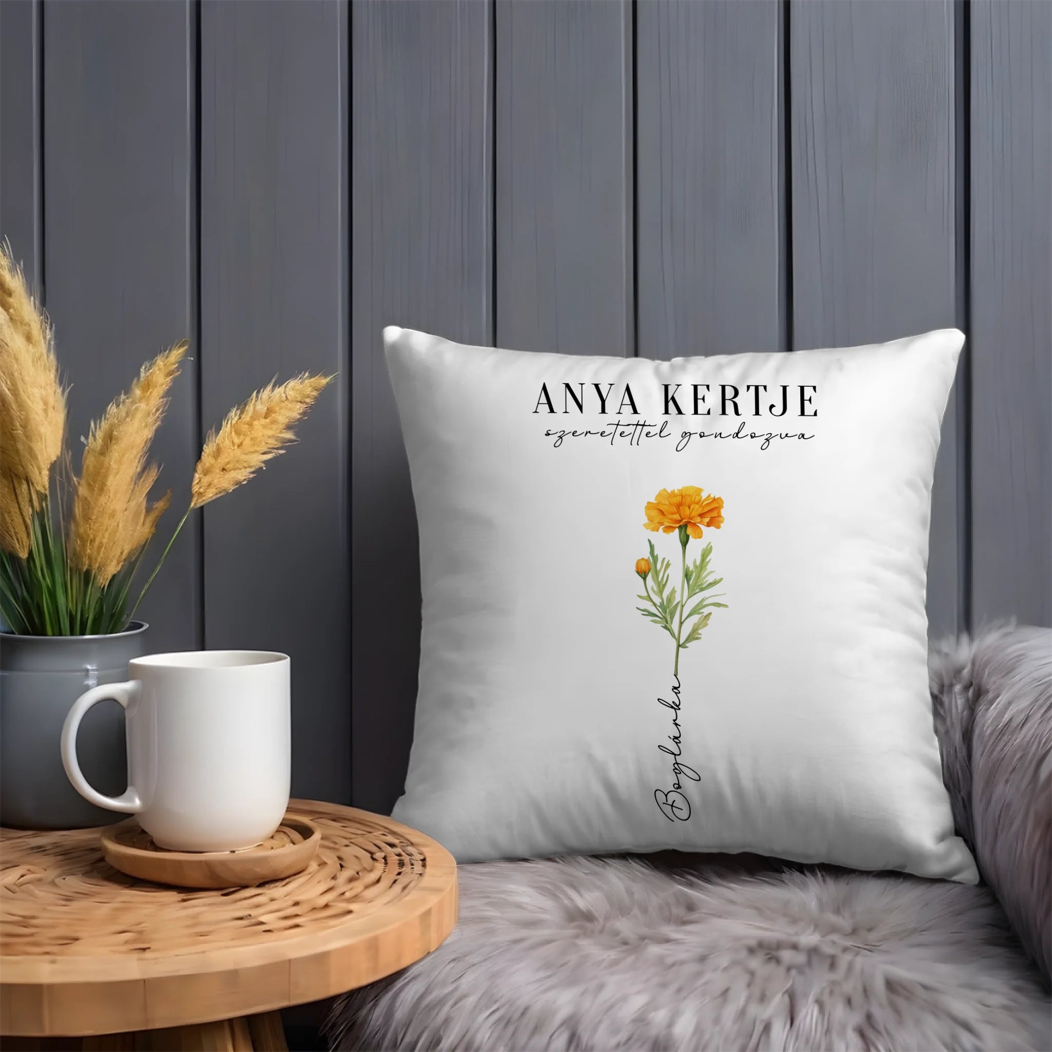 Anya-Mama Kertje Párna - Születési Hónapok Virágaival
