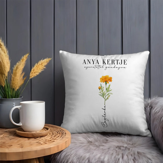 Anya-Mama Kertje Párna - Születési Hónapok Virágaival