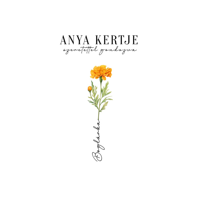 Anya-Mama Kertje Párna - Születési Hónapok Virágaival