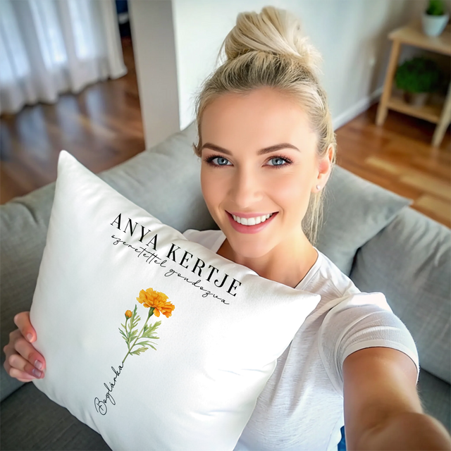 Anya-Mama Kertje Párna - Születési Hónapok Virágaival