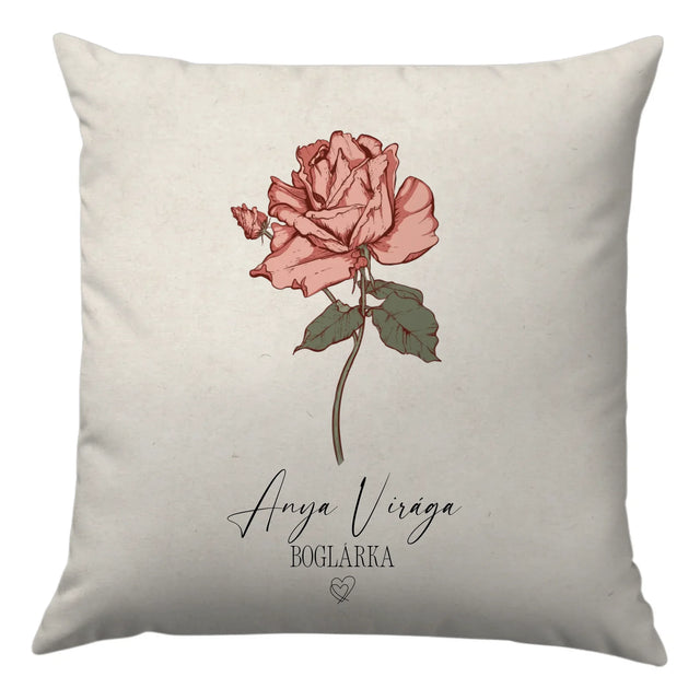 Anya-Mama-Dédi Kertje Virácsokor Párna - Megható Ajándék Édesanyáknak