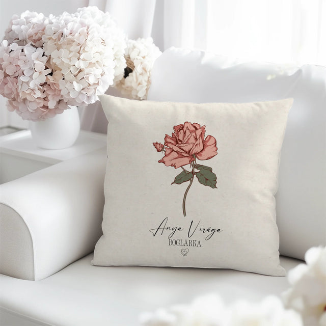 Anya-Mama-Dédi Kertje Virácsokor Párna - Megható Ajándék Édesanyáknak