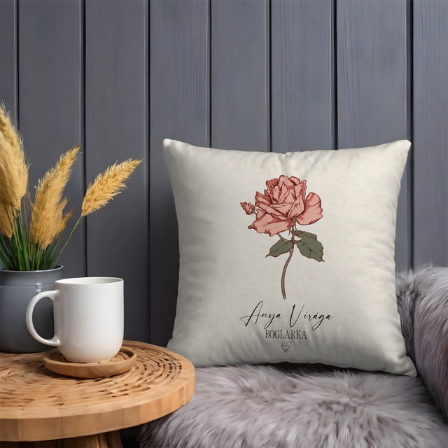 Anya-Mama-Dédi Kertje Virácsokor Párna - Megható Ajándék Édesanyáknak