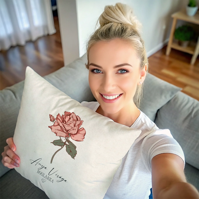 Anya-Mama-Dédi Kertje Virácsokor Párna - Megható Ajándék Édesanyáknak