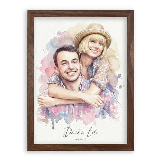 egyedi fényképes akvarell stílusú falikép