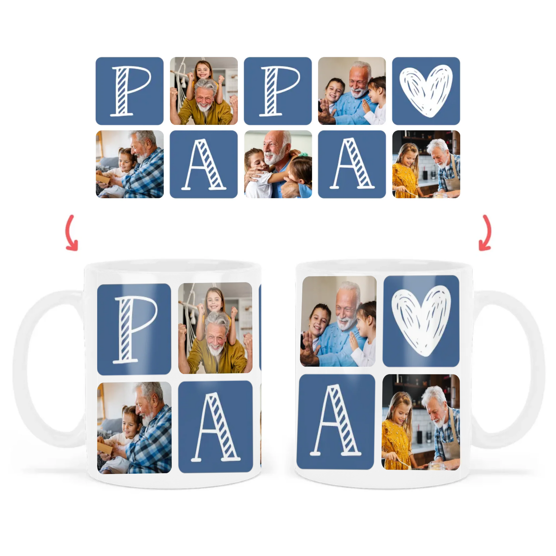PAPA Feliratos Bögre 5 Fényképpel