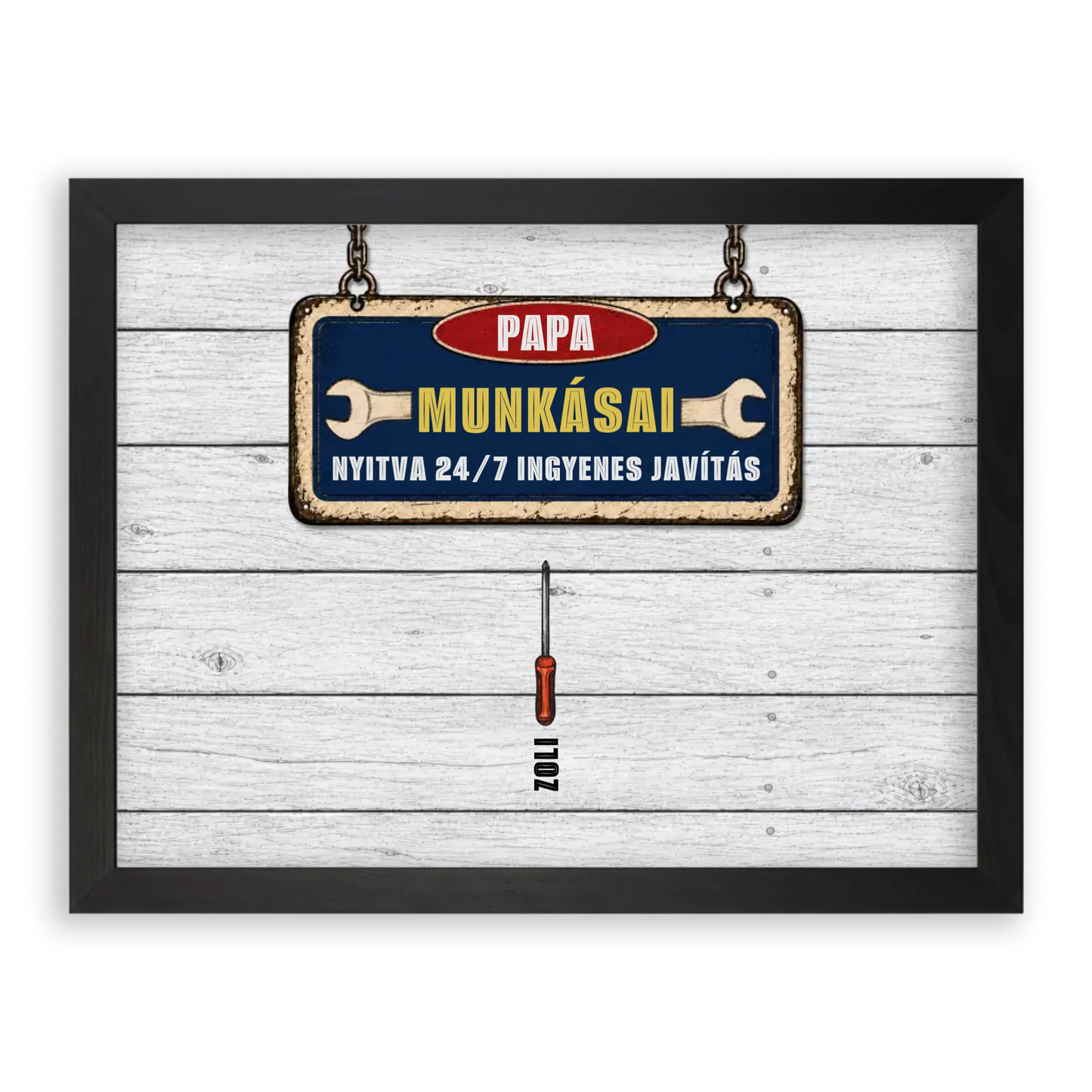 APA-PAPA Műhelye Falikép Akár 9 Gyermek Nevével