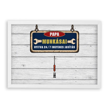 APA-PAPA Műhelye Falikép Akár 9 Gyermek Nevével