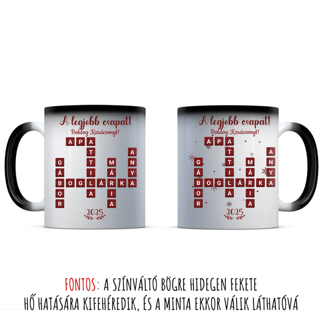 A Legjobb Csapat - Egyedi Szókirakó Bögre