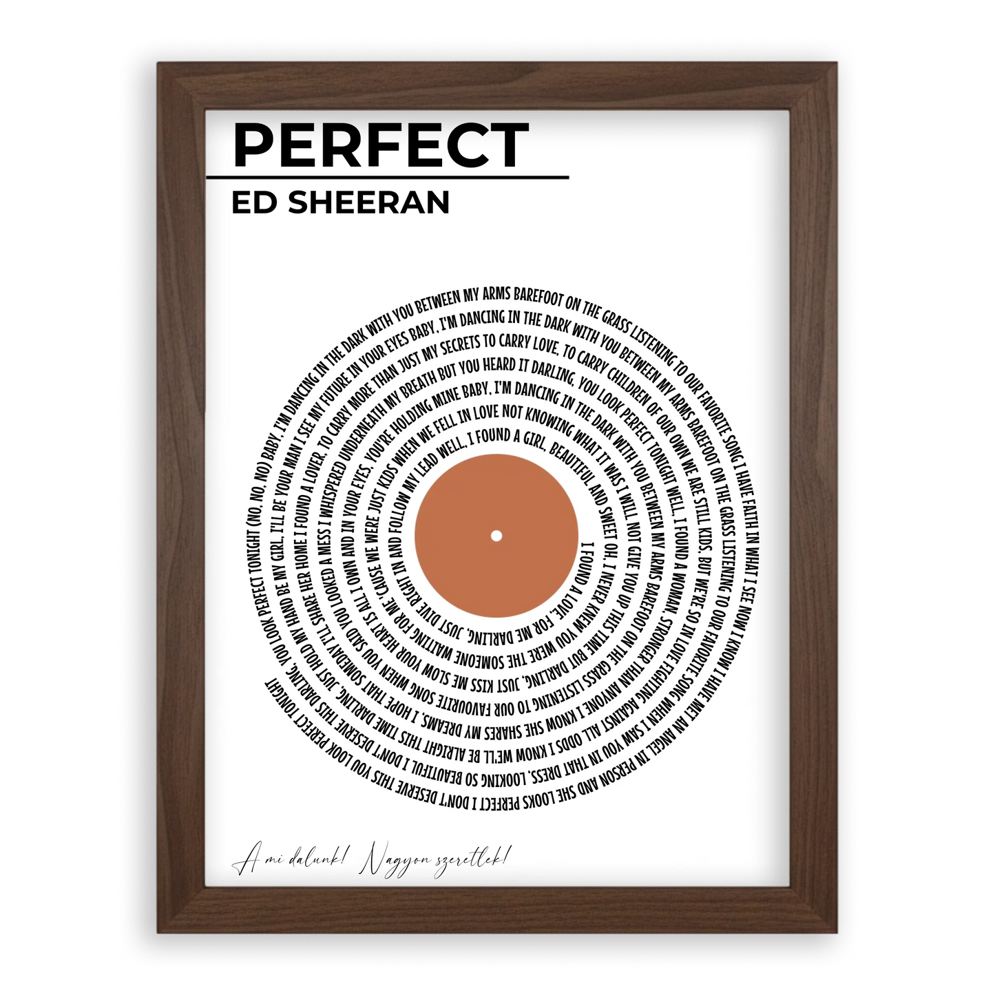 A Mi Dalunk - Egyedi Dalszöveg - Falikép