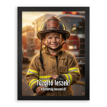 Tűzoltó - Gyerekkori Álom Portré - Azonnali Látványterv
