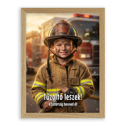 Tűzoltó - Gyerekkori Álom Portré - Azonnali Látványterv