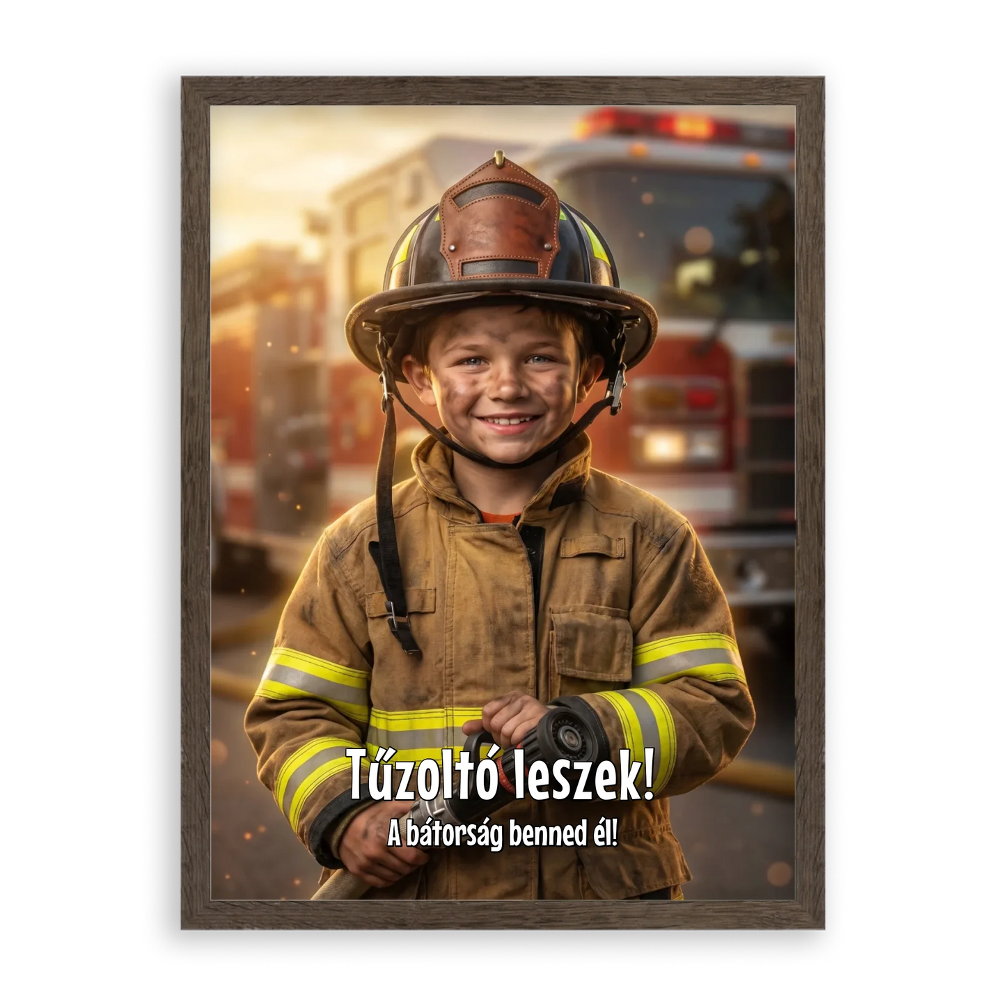 Tűzoltó - Gyerekkori Álom Portré - Azonnali Látványterv