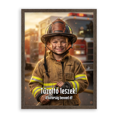 Tűzoltó - Gyerekkori Álom Portré - Azonnali Látványterv