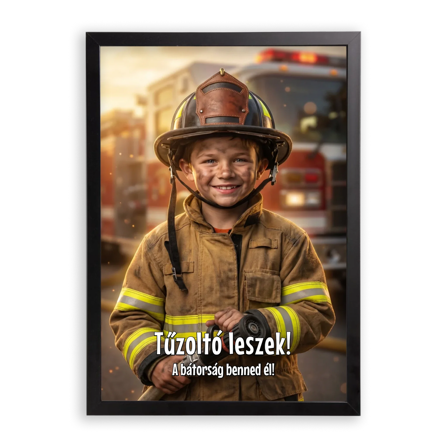 Tűzoltó - Gyerekkori Álom Portré - Azonnali Látványterv