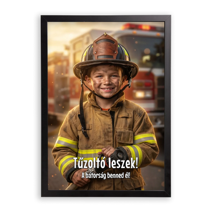 Tűzoltó - Gyerekkori Álom Portré - Azonnali Látványterv