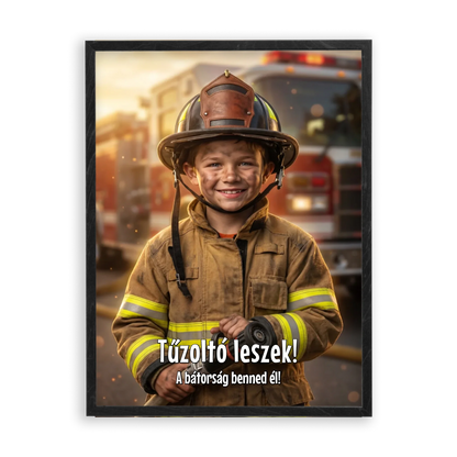 Tűzoltó - Gyerekkori Álom Portré - Azonnali Látványterv