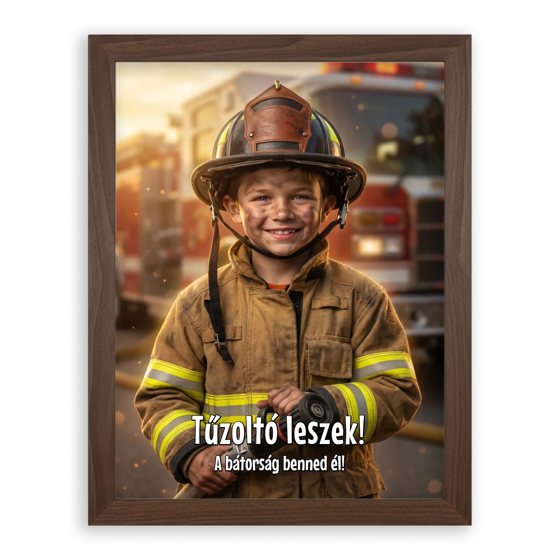 Tűzoltó - Gyerekkori Álom Portré - Azonnali Látványterv