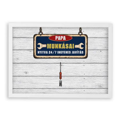 APA-PAPA Műhelye Falikép Akár 9 Gyermek Nevével
