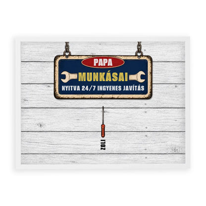 APA-PAPA Műhelye Falikép Akár 9 Gyermek Nevével