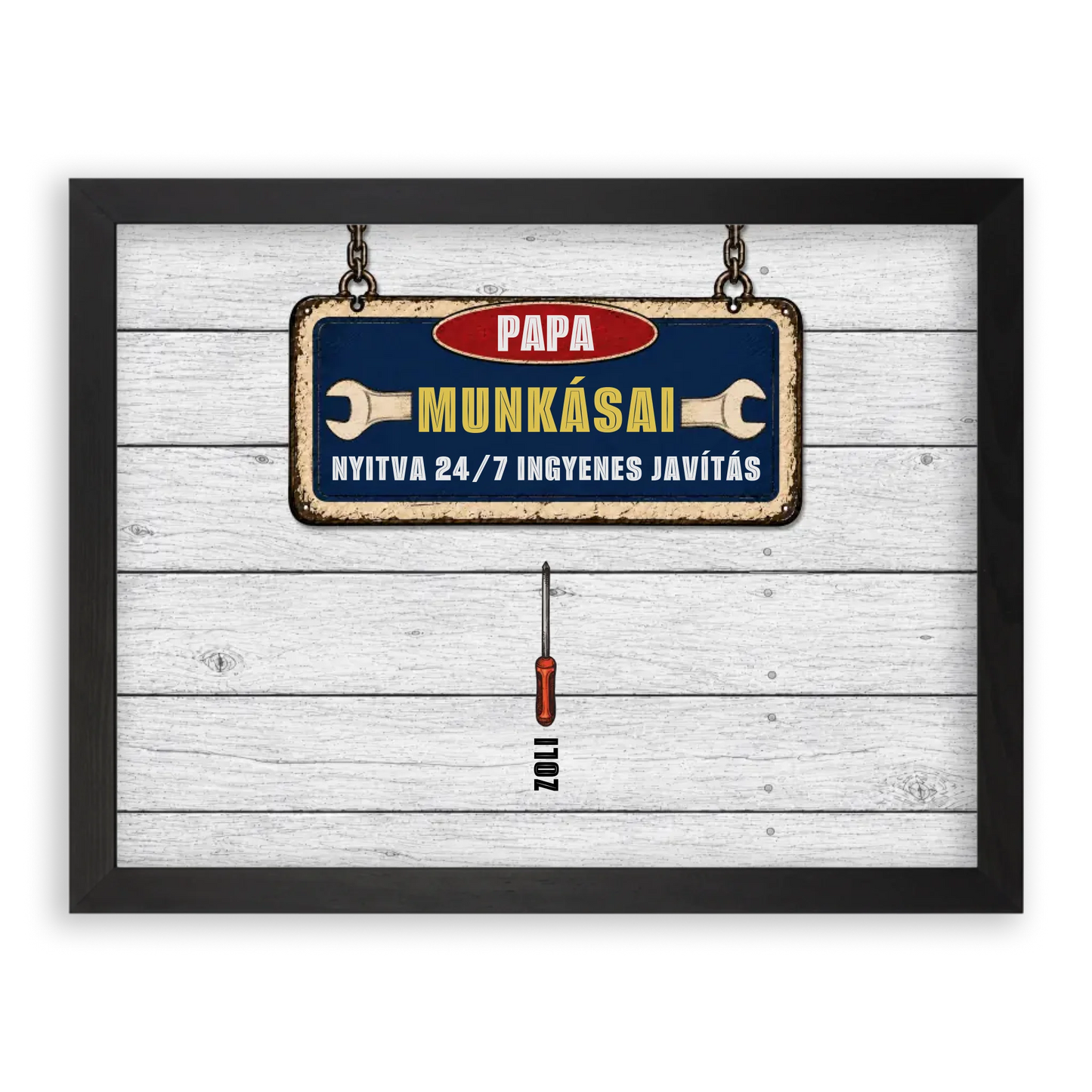 APA-PAPA Műhelye Falikép Akár 9 Gyermek Nevével