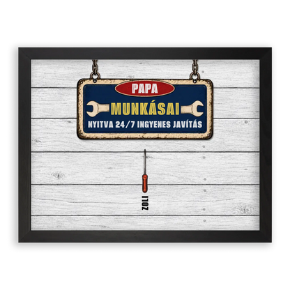 APA-PAPA Műhelye Falikép Akár 9 Gyermek Nevével