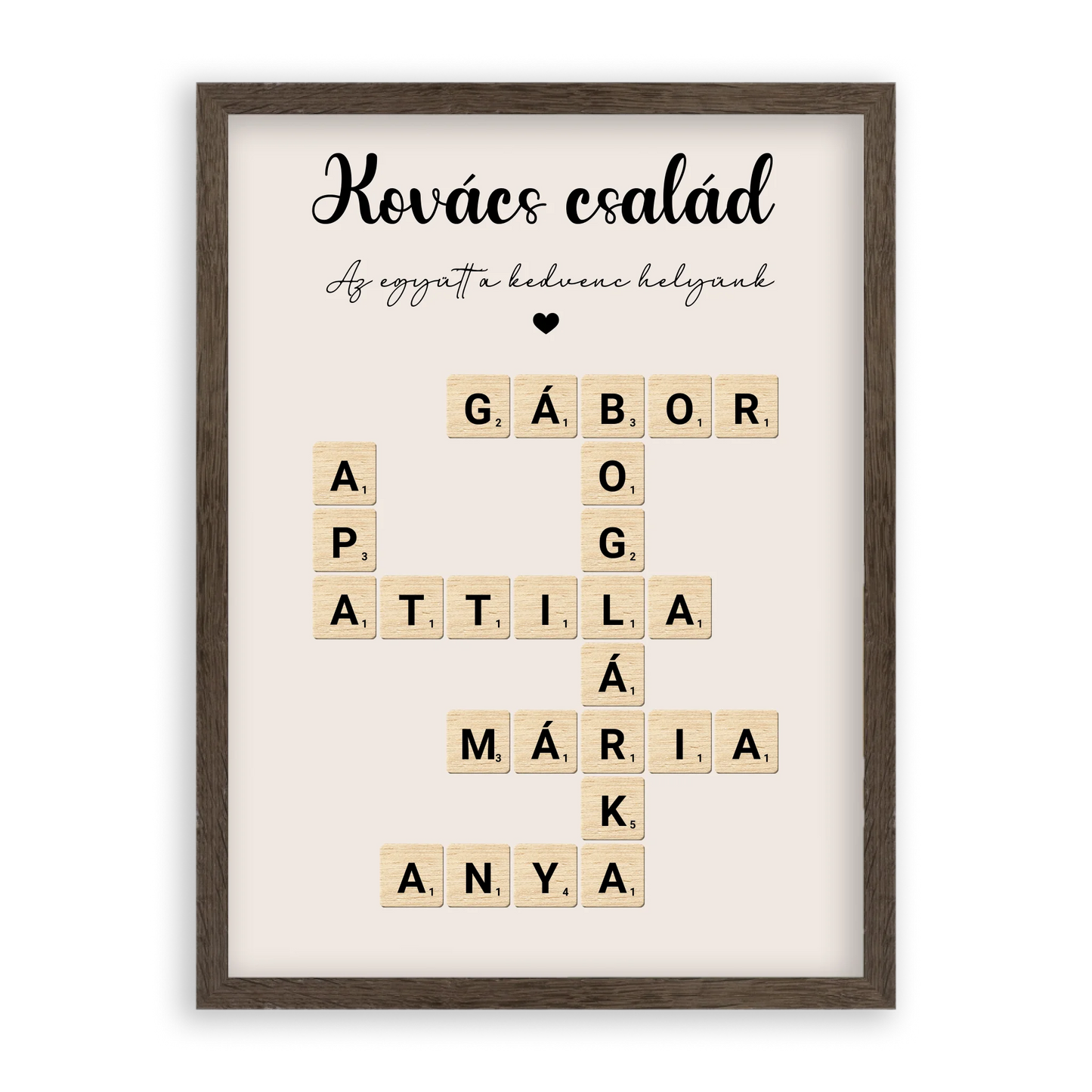 Scrabble Szókirakó Családi Falikép