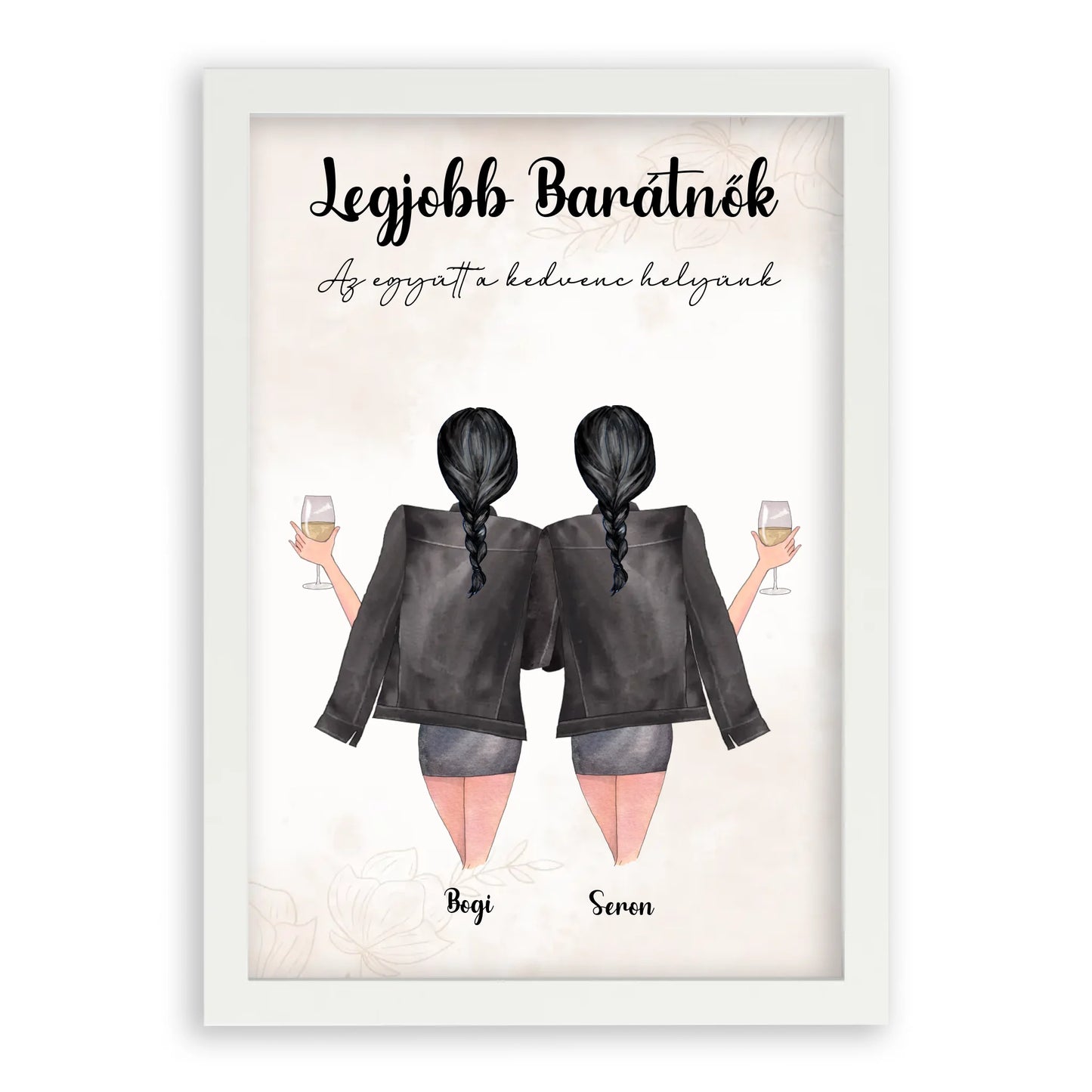 Egyedi Szerkeszthető Karakteres Legjobb Barátnő Falikép