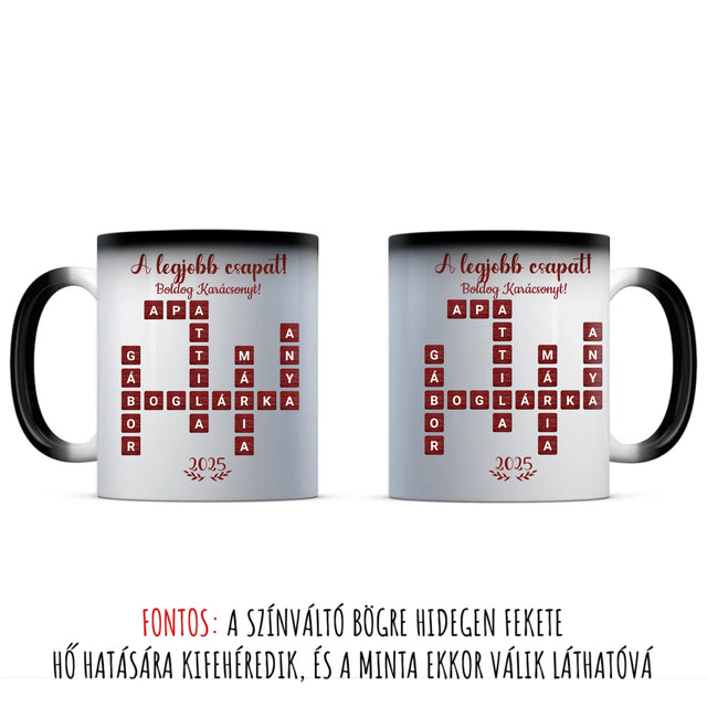 A Legjobb Csapat - Egyedi Szókirakó Bögre